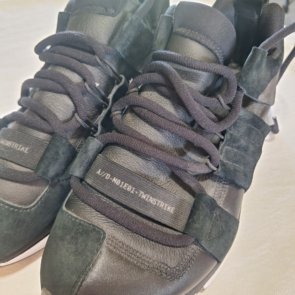 Adidas Black Sneakers with Chunky Design and Mixed Materials